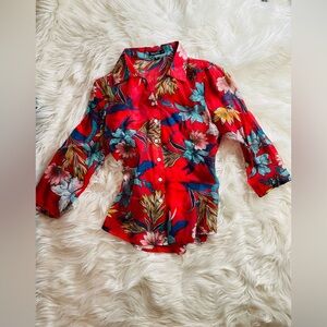 Vibrant floral blouse